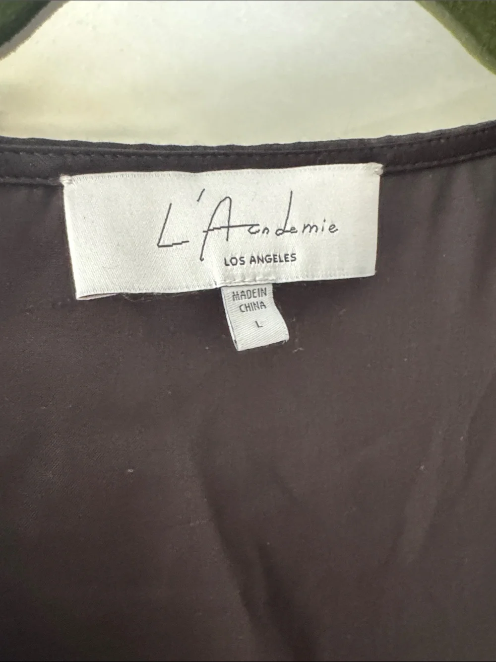 L'Academie Black Ruched V-Neck Peplum Blouse